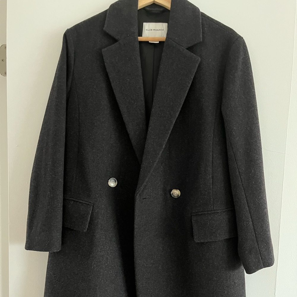 Club Monaco dark grey wool coat